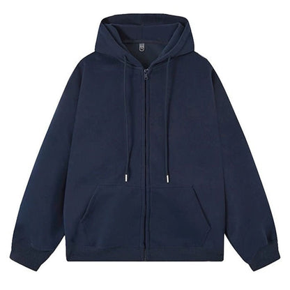 basic oversized zip up hoodie boogzel clothing