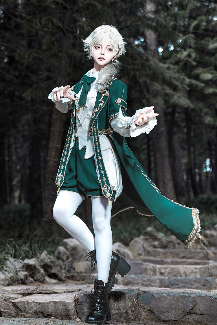 Emerald Military Ouji Coat & Shorts Set - Theocratic Messenger