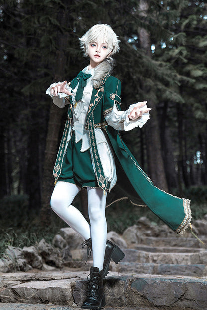 Emerald Military Ouji Coat & Shorts Set - Theocratic Messenger