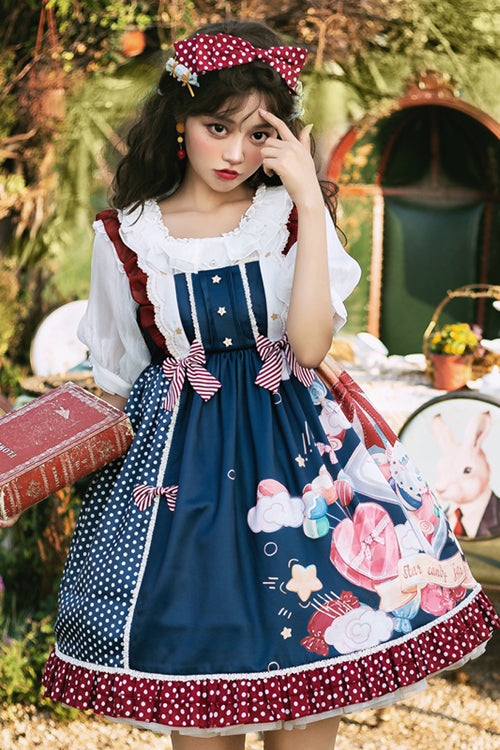 Candy-Jar Print Ruffled Sweet Lolita JSK Dress