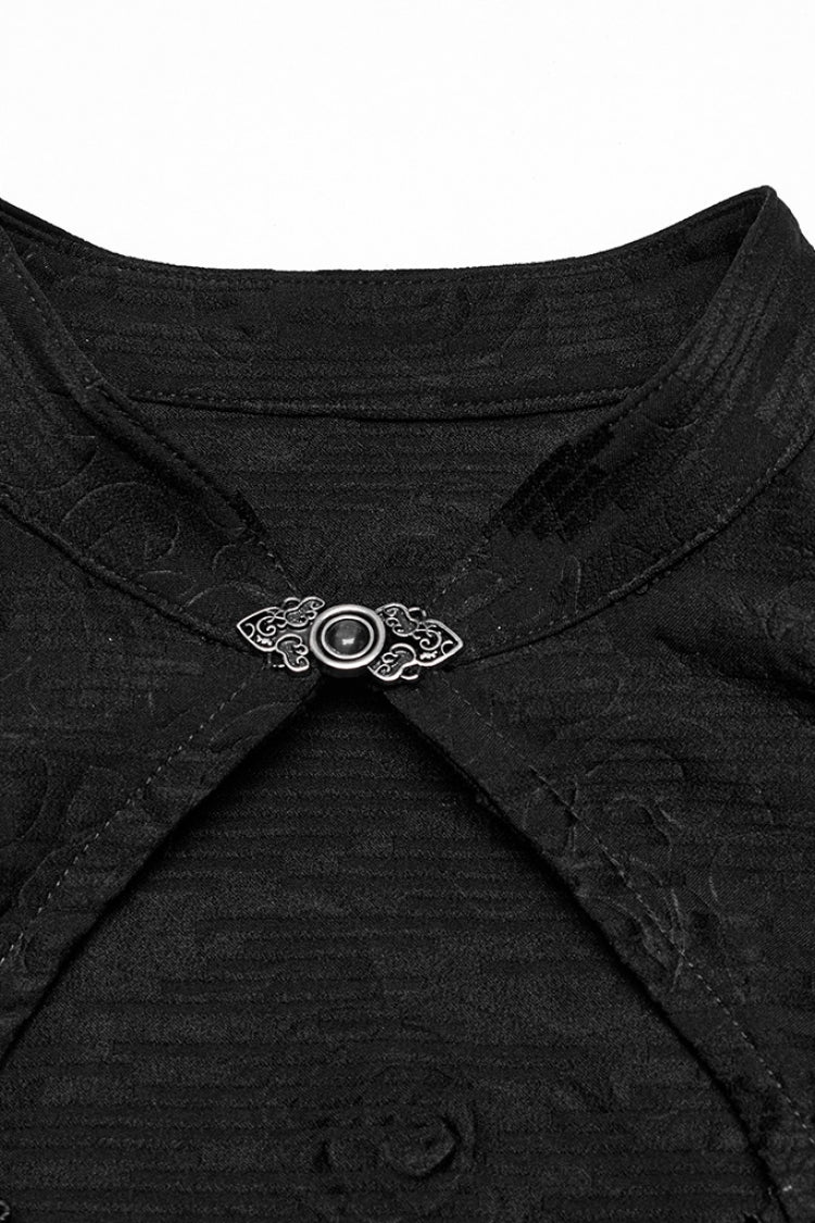Cheongsam Collar Sleeveless Embroidered Prom Dress