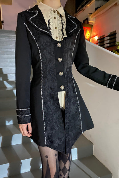 Ouji Lolita Handsome Cool Embroidered Metallic Stamp Waistcoat