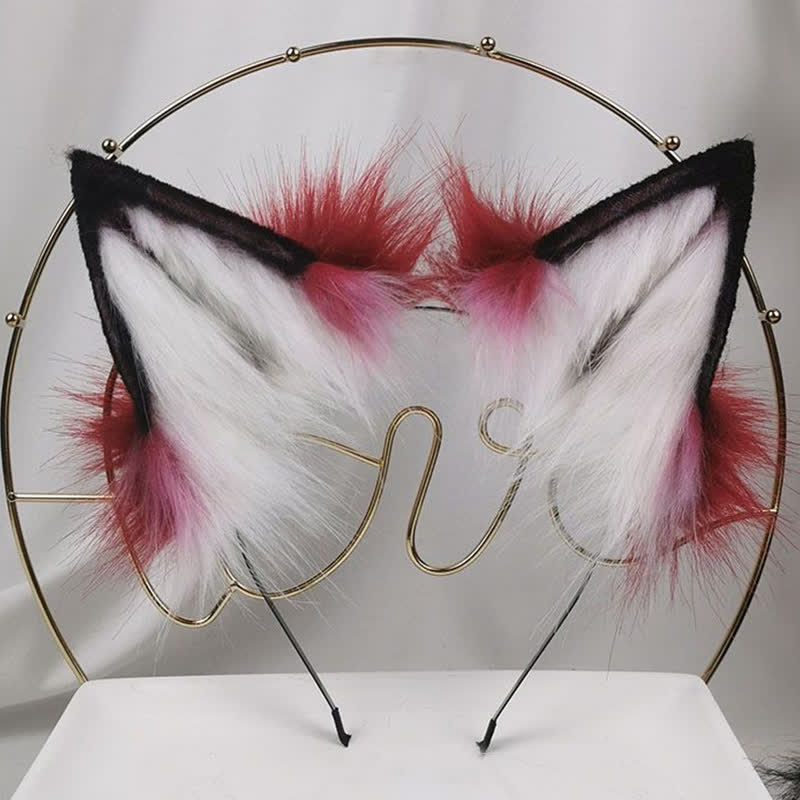 Bloody Wolf Ears Tail Headband Accessory