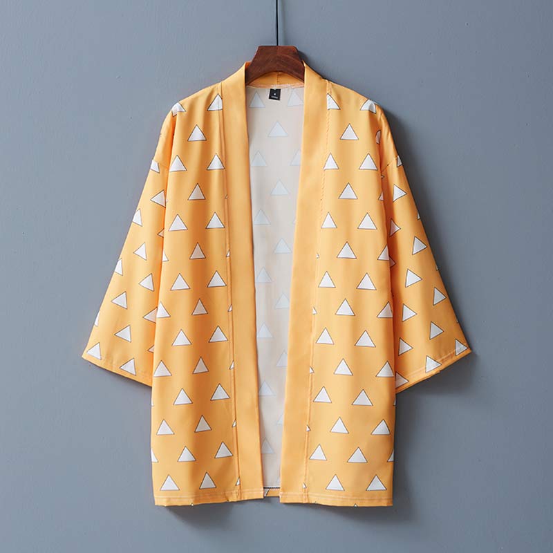 Vêtements d'extérieur kimono à carreaux kawaii vintage 