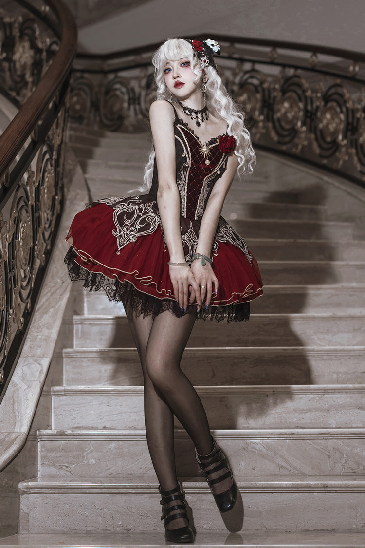 Blood Clan Feast Embroidery Lace Gothic Lolita JSK