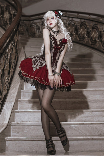 Blood Clan Feast Embroidery Lace Gothic Lolita JSK