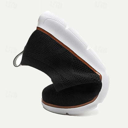 Men's Breathable Knit Sneakers - Lightweight Casual Walking