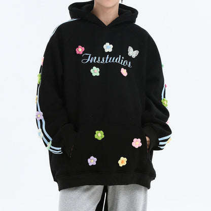 Blokette Hoodie Floral Aesthetic Embroidery