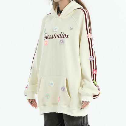 Blokette Hoodie Floral Aesthetic Embroidery