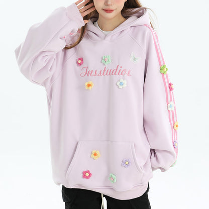 Blokette Hoodie Floral Aesthetic Embroidery
