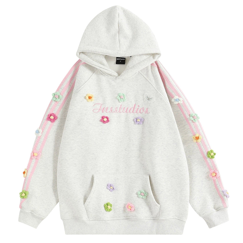 Blokette Hoodie Floral Aesthetic Embroidery