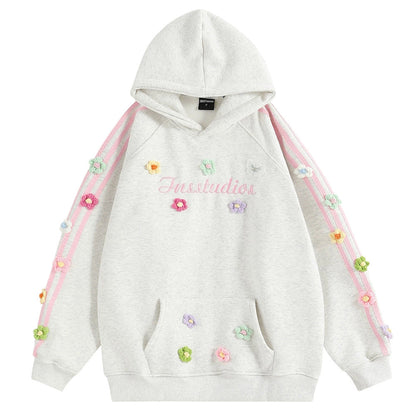 Blokette Hoodie Floral Aesthetic Embroidery