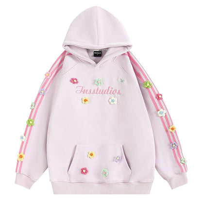 Blokette Hoodie Floral Aesthetic Embroidery