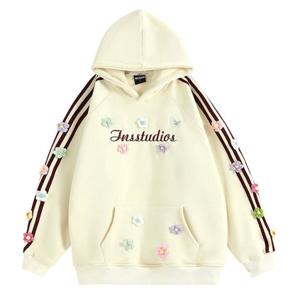 Blokette Hoodie Floral Aesthetic Embroidery
