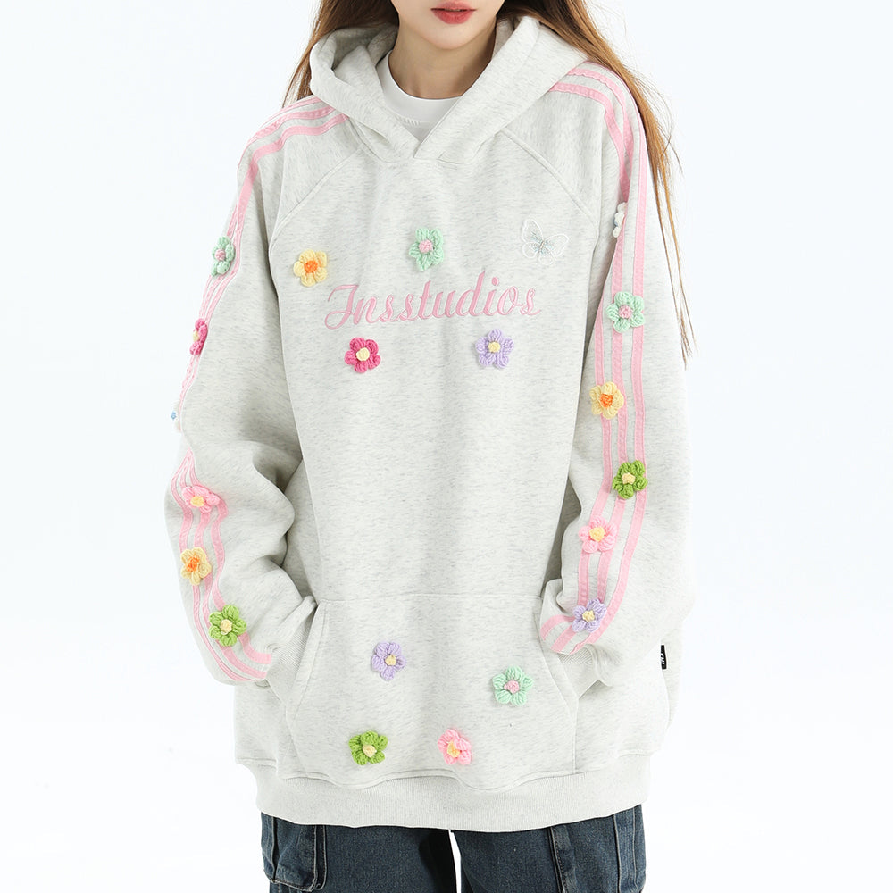 Blokette Hoodie Floral Aesthetic Embroidery