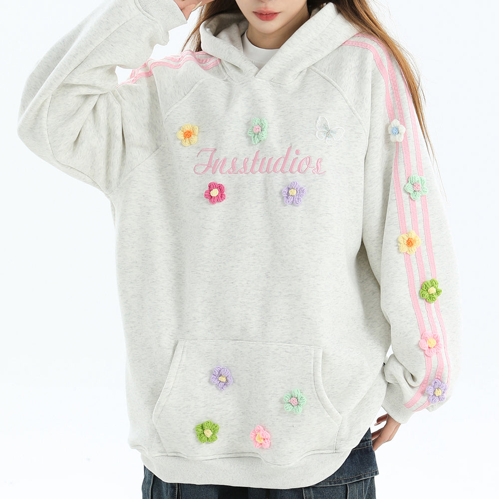 Blokette Hoodie Floral Aesthetic Embroidery