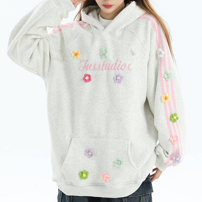 Blokette Hoodie Floral Aesthetic Embroidery
