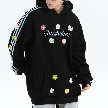 Blokette Hoodie Floral Aesthetic Embroidery
