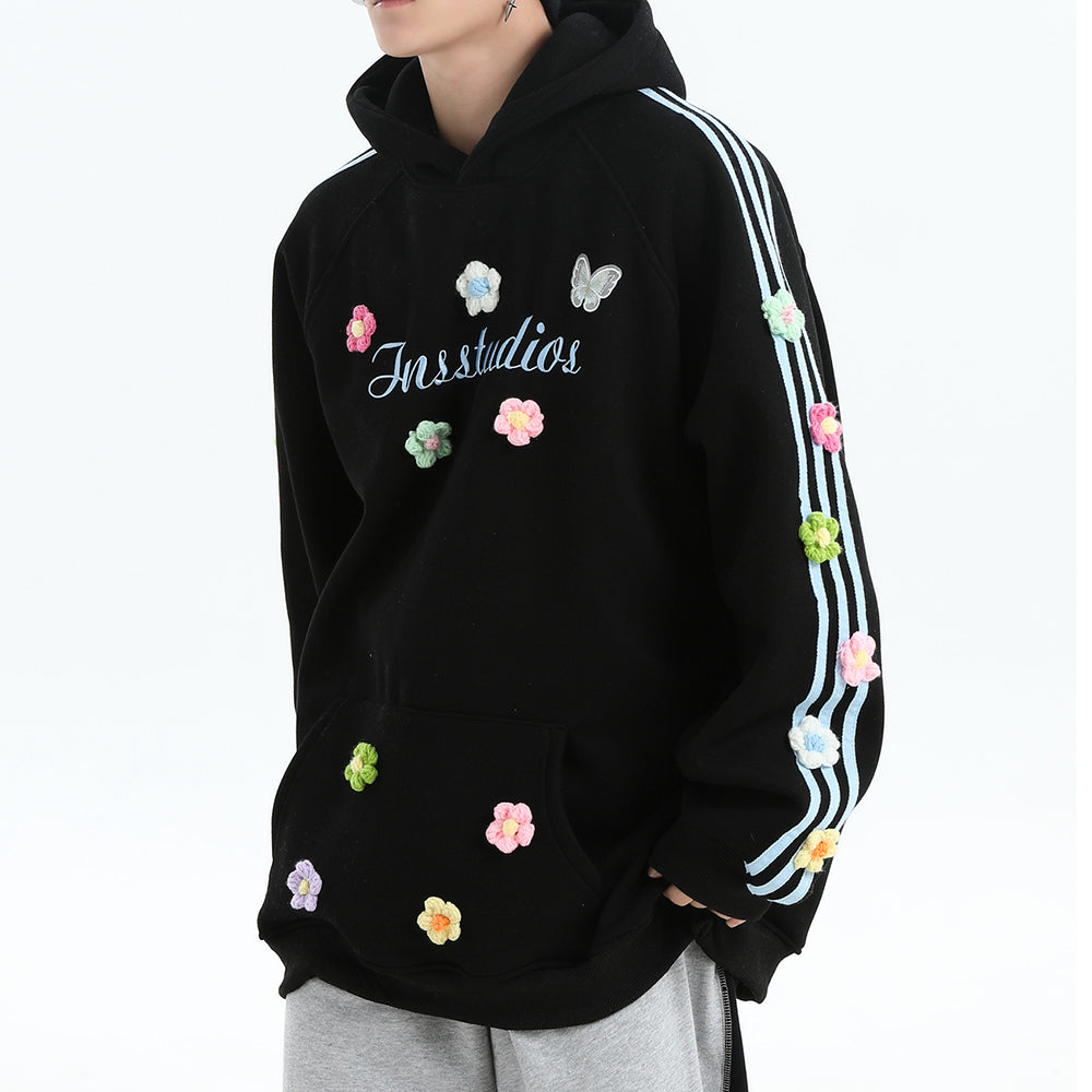Blokette Hoodie Floral Aesthetic Embroidery