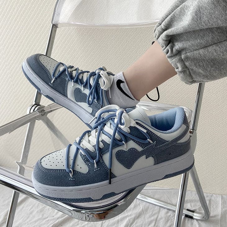 Blue Heart Sneakers - Sneakers