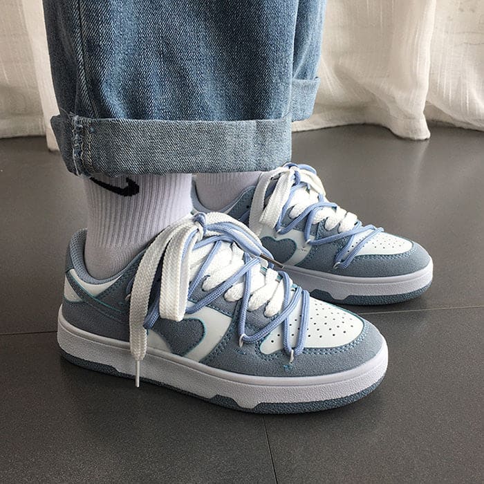 Blue Heart Sneakers - Sneakers