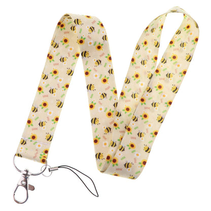 Floral Bee Lanyard and Card Holder