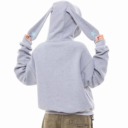 bunny ears hoodie with guitar patch boogzel clothing