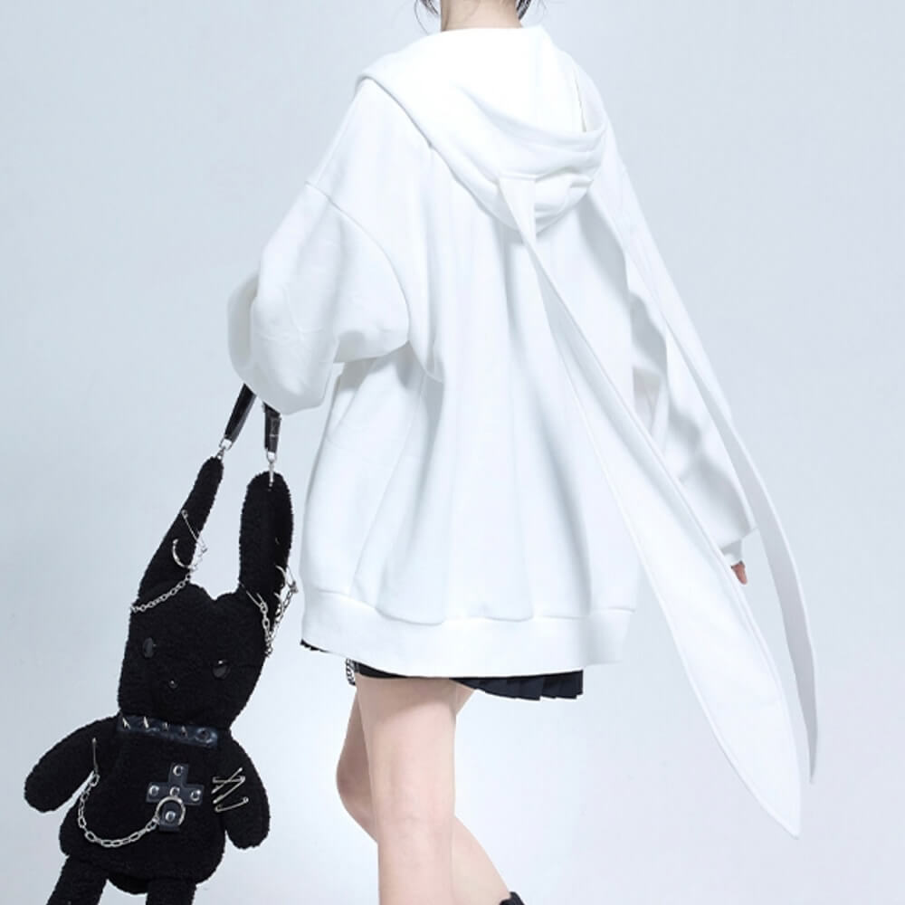 bunny ears oversized hoodie boogzel clothing