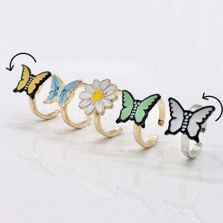 Bague d'ouverture en forme de papillon mignon