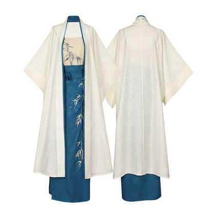 Cardigan Embroidery Bamboo Skirt Pieces Cami Top Vintage Three