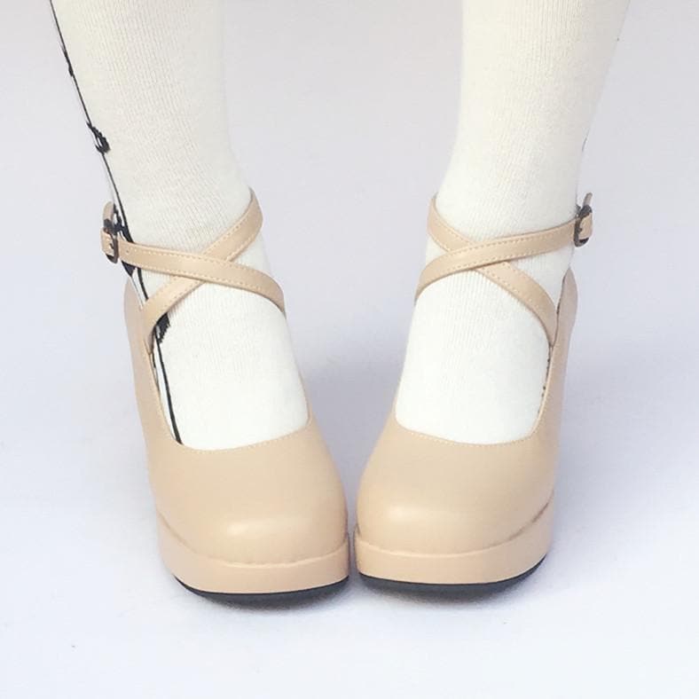 High Custom SP168137 Made Heels Beige Shoes Elegant