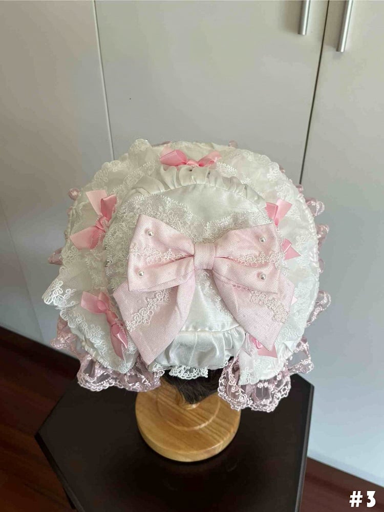 Pink Bows Decorated Sweet Lolita Hat