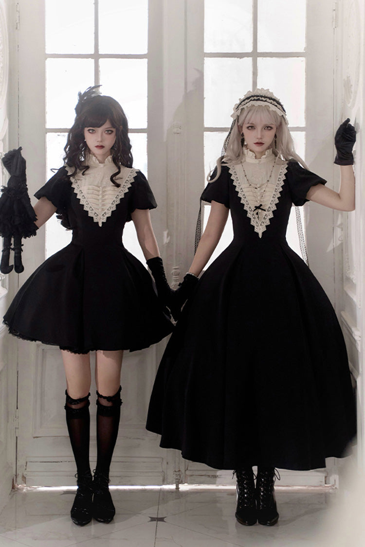 Letters and Poems Nocturne Nun Long Sleeves Ruffle Gothic Lolita Long Dress
