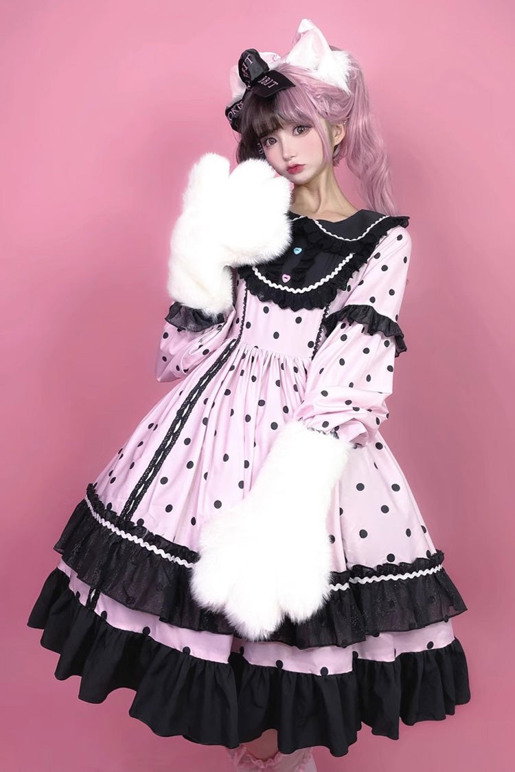Toffee Bobo Long Sleeve Print Ruffle Dress - Sweet Lolita