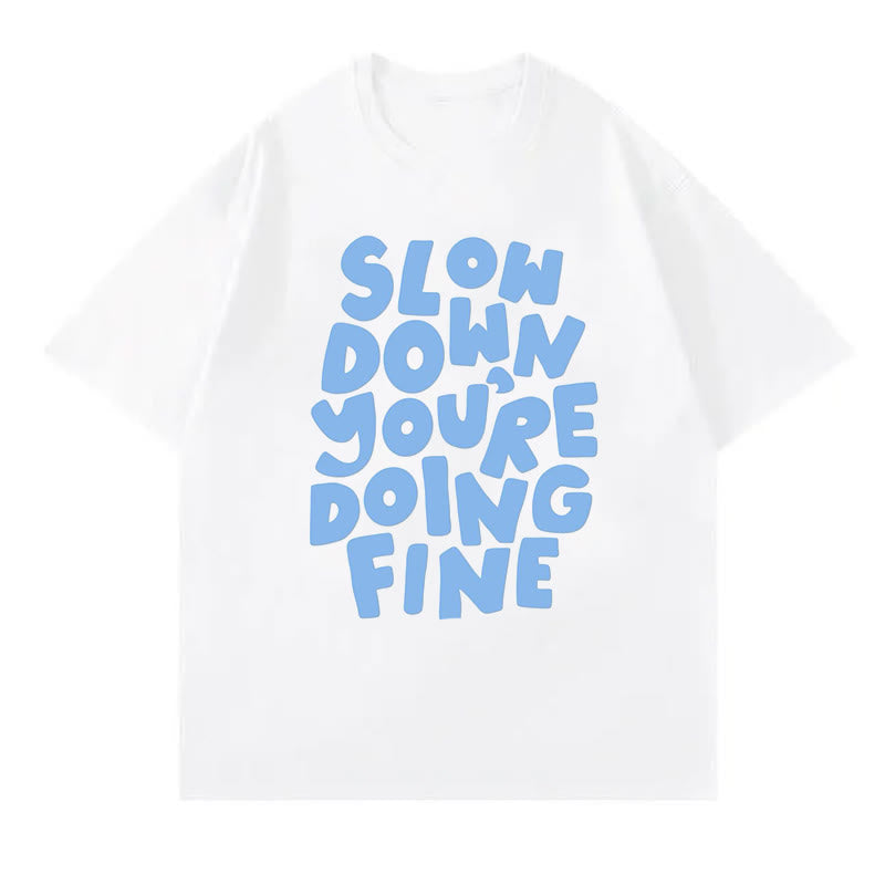 Pantskirt T-Shirt Cartoon Print Letter