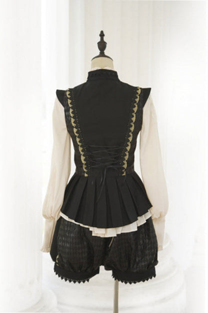 Immortal Thorn Kingdom Invitation Ouji Lolita Vest and Shorts