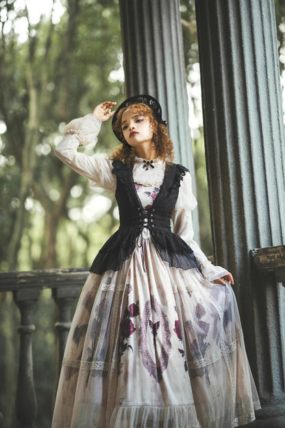 Gothic French Princess Ruffle Lolita Set with Long Sleeves