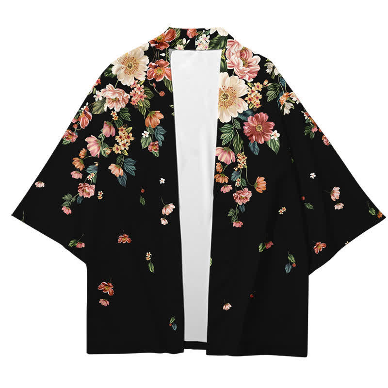 Elegant Floral Print Casual Cardigan Outerwear