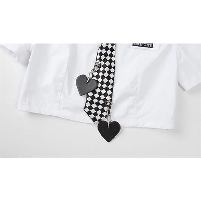Love Chain T-Shirt Lattice Skirt Tie Cargo Heart Polo