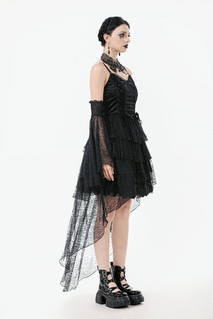 Fishtail Lace Gothic Slip Dress for Graduation