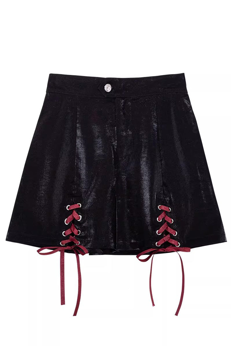 Chief Assassin Lace-Up Gothic Ouji Lolita Set - Noir