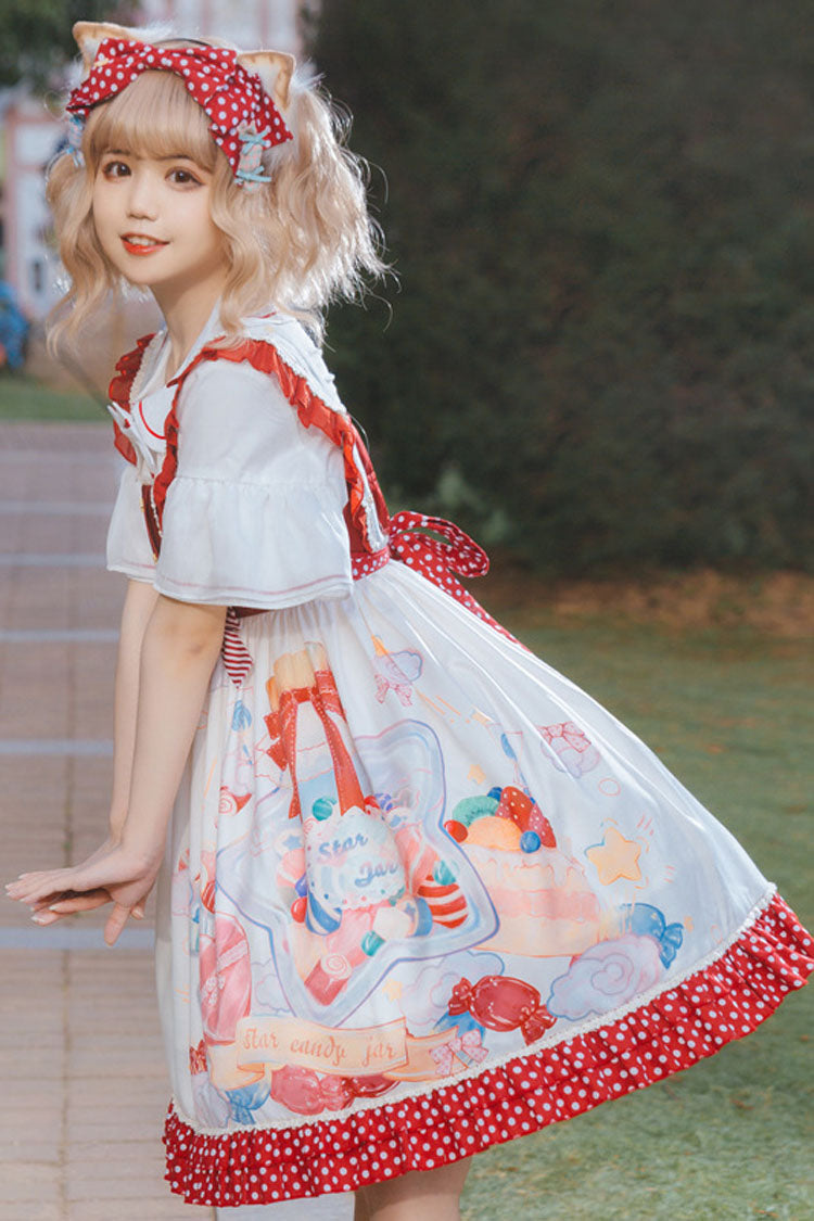 Polka-Dot Gift Print Princess Sweet Lolita JSK Dress