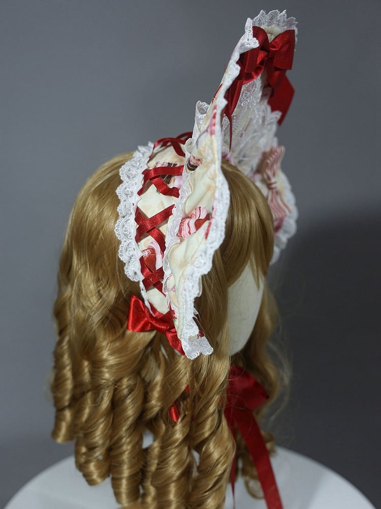Pink / Yellow / White Sweet Lolita Bonnet