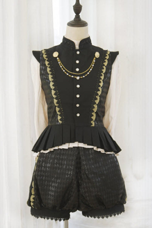 Immortal Thorn Kingdom Invitation Ouji Lolita Vest and Shorts