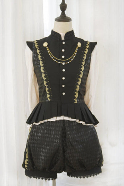 Immortal Thorn Kingdom Invitation Ouji Lolita Vest and Shorts
