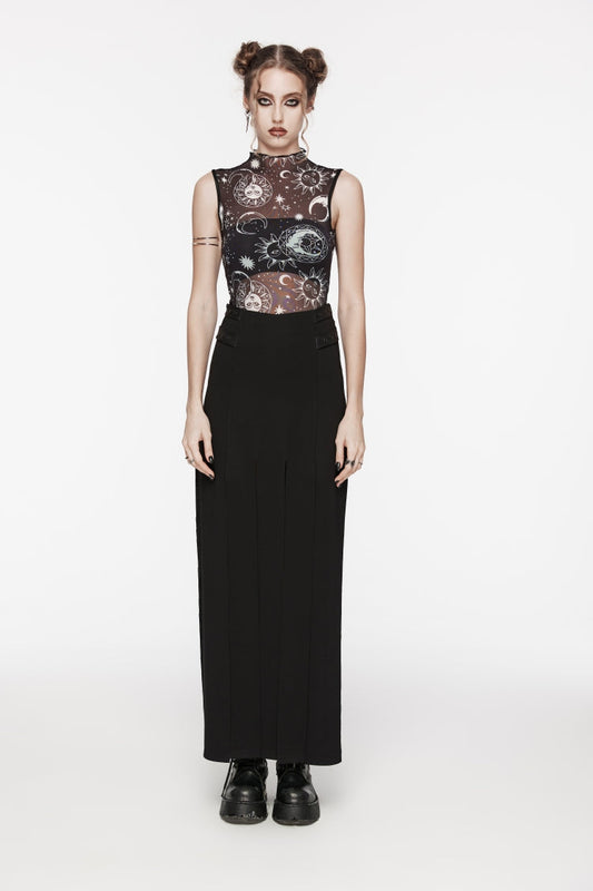 Mesh Eyelet Gothic Top for Women