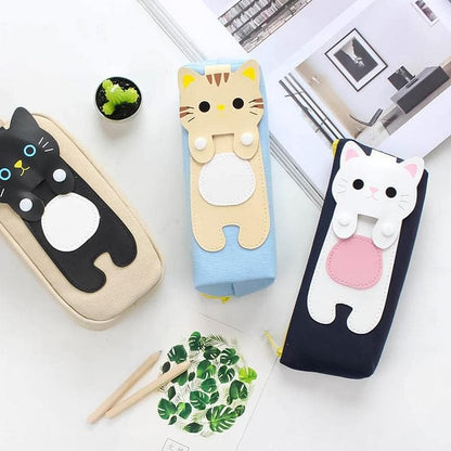 Kawaii Kitty Cat Canvas Pencil Case SP179621