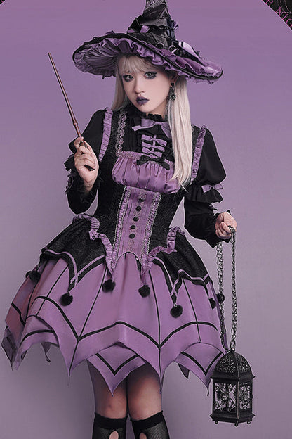 Sweet Lolita OP Dress with Ruffled Collar and Irregular Hem