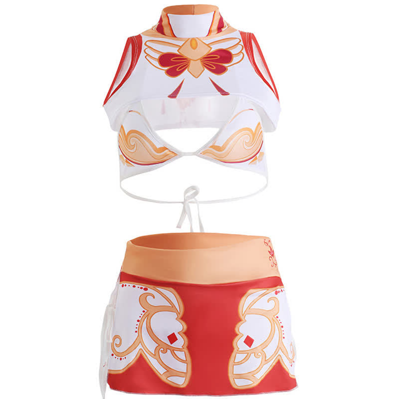 Cosplay Vintage Anime Print Lingerie Set