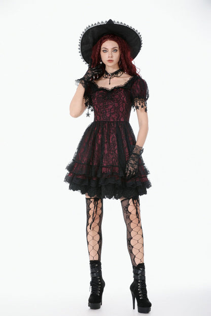 Star Square-Cut Lace Princess Graduation Dress